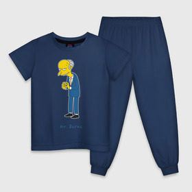 Детская пижама хлопок с принтом Mr. Burns (The Simpsons) в Екатеринбурге, 100% хлопок |  брюки и футболка прямого кроя, без карманов, на брюках мягкая резинка на поясе и по низу штанин
 | burns | simpsons | симпсоны | симсоны