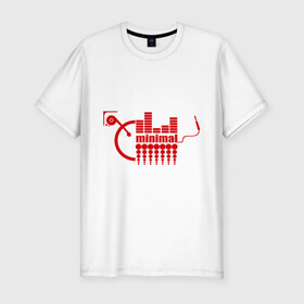 Мужская футболка премиум с принтом Minimal Techno в Екатеринбурге, 92% хлопок, 8% лайкра | приталенный силуэт, круглый вырез ворота, длина до линии бедра, короткий рукав | Тематика изображения на принте: эквалайзер