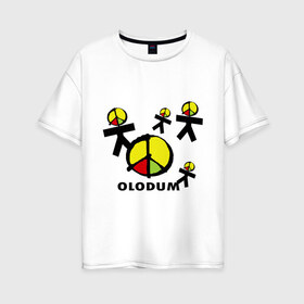 Женская футболка хлопок Oversize с принтом Olodum(1) в Екатеринбурге, 100% хлопок | свободный крой, круглый ворот, спущенный рукав, длина до линии бедер
 | бразилия