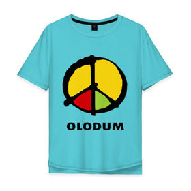 Мужская футболка хлопок Oversize с принтом Olodum в Екатеринбурге, 100% хлопок | свободный крой, круглый ворот, “спинка” длиннее передней части | бразилия