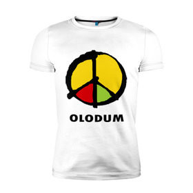 Мужская футболка премиум с принтом Olodum в Екатеринбурге, 92% хлопок, 8% лайкра | приталенный силуэт, круглый вырез ворота, длина до линии бедра, короткий рукав | Тематика изображения на принте: бразилия