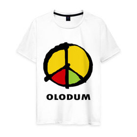 Мужская футболка хлопок с принтом Olodum в Екатеринбурге, 100% хлопок | прямой крой, круглый вырез горловины, длина до линии бедер, слегка спущенное плечо. | Тематика изображения на принте: бразилия