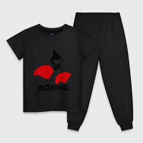Детская пижама хлопок с принтом Russia boxing в Екатеринбурге, 100% хлопок |  брюки и футболка прямого кроя, без карманов, на брюках мягкая резинка на поясе и по низу штанин
 | кикбоксинг