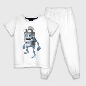 Детская пижама хлопок с принтом Крэйзи Фрог в Екатеринбурге, 100% хлопок |  брюки и футболка прямого кроя, без карманов, на брюках мягкая резинка на поясе и по низу штанин
 | crazy frog | крейзи фрог | крэйзи фрог