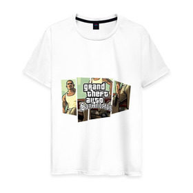 Мужская футболка хлопок с принтом Grand Theft Auto San Andreas (5) в Екатеринбурге, 100% хлопок | прямой крой, круглый вырез горловины, длина до линии бедер, слегка спущенное плечо. | grand theft auto | gta | gta sa | san andreas | гта сан андреас