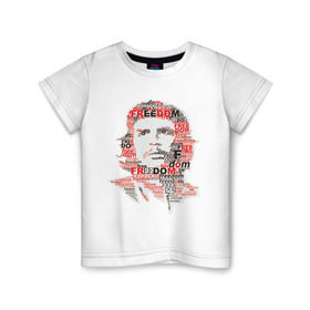 Детская футболка хлопок с принтом Che Guevara (3) в Екатеринбурге, 100% хлопок | круглый вырез горловины, полуприлегающий силуэт, длина до линии бедер | Тематика изображения на принте: гевара | куба | революция | свобода | че