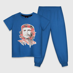 Детская пижама хлопок с принтом Che Guevara (3) в Екатеринбурге, 100% хлопок |  брюки и футболка прямого кроя, без карманов, на брюках мягкая резинка на поясе и по низу штанин
 | гевара | куба | революция | свобода | че