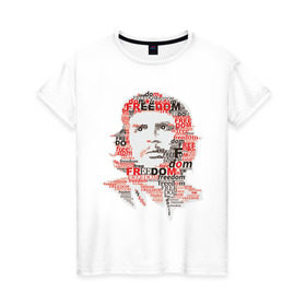 Женская футболка хлопок с принтом Che Guevara (3) в Екатеринбурге, 100% хлопок | прямой крой, круглый вырез горловины, длина до линии бедер, слегка спущенное плечо | гевара | куба | революция | свобода | че