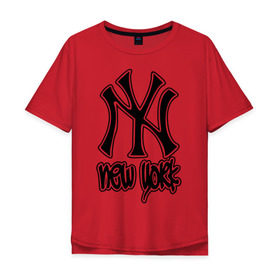 Мужская футболка хлопок Oversize с принтом New York (Нью Йорк) в Екатеринбурге, 100% хлопок | свободный крой, круглый ворот, “спинка” длиннее передней части | new york | ny | nyc | город | города | нью йорк | ньюйорк