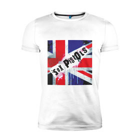 Мужская футболка премиум с принтом Sex Pistols (2) в Екатеринбурге, 92% хлопок, 8% лайкра | приталенный силуэт, круглый вырез ворота, длина до линии бедра, короткий рукав | британский флаг