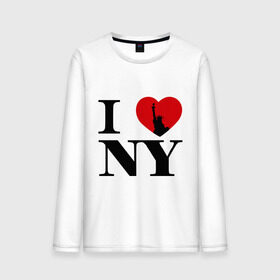 Мужской лонгслив хлопок с принтом I Love NY (2) в Екатеринбурге, 100% хлопок |  | i love | new york | америка | нью йорк | я люблю нью йорк
