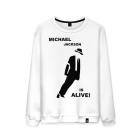 Мужской свитшот хлопок с принтом Майкл Джексон жив! в Екатеринбурге, 100% хлопок |  | майкл джексон