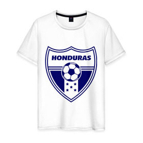Мужская футболка хлопок с принтом Сборная Гондураса в Екатеринбурге, 100% хлопок | прямой крой, круглый вырез горловины, длина до линии бедер, слегка спущенное плечо. | евро 2012