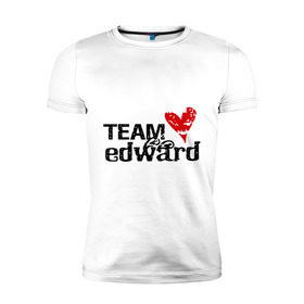 Мужская футболка премиум с принтом Team edward в Екатеринбурге, 92% хлопок, 8% лайкра | приталенный силуэт, круглый вырез ворота, длина до линии бедра, короткий рукав | new moon | twilight | затмение | новолуние | сага | сумерки | эдвард