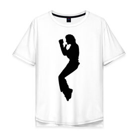 Мужская футболка хлопок Oversize с принтом Поп-король Майкл Джексон в Екатеринбурге, 100% хлопок | свободный крой, круглый ворот, “спинка” длиннее передней части | Тематика изображения на принте: michael jackson | короь | легенда | майкл джексон | поп