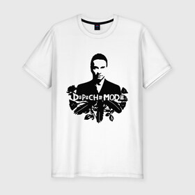 Мужская футболка премиум с принтом Depeche mode (7) в Екатеринбурге, 92% хлопок, 8% лайкра | приталенный силуэт, круглый вырез ворота, длина до линии бедра, короткий рукав | depeche mode | rock | депеш мод | рок | электронная музыка