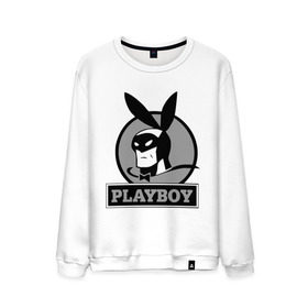 Мужской свитшот хлопок с принтом Playboy (Человек-кролик) в Екатеринбурге, 100% хлопок |  | кролик | плейбой | плэйбой | символа playboy человек кролик. rabbitman.playboy