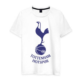 Мужская футболка хлопок с принтом FA Premier League-Tottenham Hotspur FC в Екатеринбурге, 100% хлопок | прямой крой, круглый вырез горловины, длина до линии бедер, слегка спущенное плечо. | fa premier league | евро 2012 | футбол