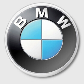 Значок с принтом BMW - эмблема в Екатеринбурге,  металл | круглая форма, металлическая застежка в виде булавки | bmv | bmw | x5 | бмв | логотип