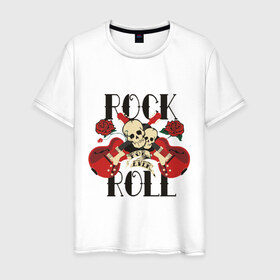 Мужская футболка хлопок с принтом Rock (8) в Екатеринбурге, 100% хлопок | прямой крой, круглый вырез горловины, длина до линии бедер, слегка спущенное плечо. | heavy metal | metal | rocknroll | trash metal | гитары | метал | металл | рок | рок н ролл | рокrock | трэш метал | хеви метал | череп