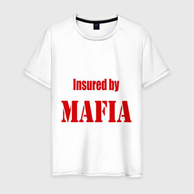 Мужская футболка хлопок с принтом Mafia (3) в Екатеринбурге, 100% хлопок | прямой крой, круглый вырез горловины, длина до линии бедер, слегка спущенное плечо. | mafia | гангстеры