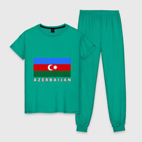 Женская пижама хлопок с принтом Азербайджан в Екатеринбурге, 100% хлопок | брюки и футболка прямого кроя, без карманов, на брюках мягкая резинка на поясе и по низу штанин | azerbaijan | azerbaijan map | jan jan azerbaijan
азербайджан | map | азербайджанец | карта азербайджана