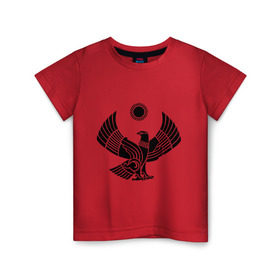 Детская футболка хлопок с принтом Дагестан в Екатеринбурге, 100% хлопок | круглый вырез горловины, полуприлегающий силуэт, длина до линии бедер | 05 регион | даг | дагестан | дагестанец | даги | орел