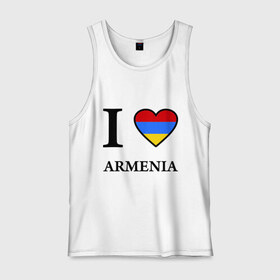 Мужская майка хлопок с принтом I love Armenia в Екатеринбурге, 100% хлопок |  | Тематика изображения на принте: armenia | армению | армения | армяне | армянин | ереван | люблю | флаг
