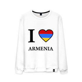 Мужской свитшот хлопок с принтом I love Armenia в Екатеринбурге, 100% хлопок |  | armenia | армению | армения | армяне | армянин | ереван | люблю | флаг