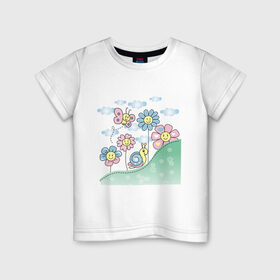 Детская футболка хлопок с принтом Kiddy (2) в Екатеринбурге, 100% хлопок | круглый вырез горловины, полуприлегающий силуэт, длина до линии бедер | бабочка