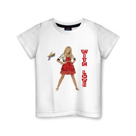 Детская футболка хлопок с принтом Hannah Montana в Екатеринбурге, 100% хлопок | круглый вырез горловины, полуприлегающий силуэт, длина до линии бедер | hannah montana | хана монтана | ханна монтана
