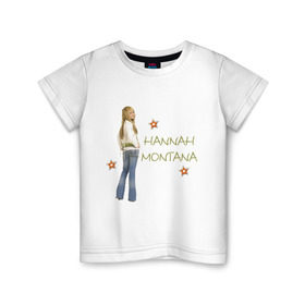 Детская футболка хлопок с принтом Ханна Монтана в Екатеринбурге, 100% хлопок | круглый вырез горловины, полуприлегающий силуэт, длина до линии бедер | Тематика изображения на принте: hannah montana | хана монтана | ханна монтана