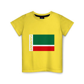 Детская футболка хлопок с принтом Чечня 95 регион в Екатеринбурге, 100% хлопок | круглый вырез горловины, полуприлегающий силуэт, длина до линии бедер | 95 | кавказ | регион | флаг | чеченец | чеченский | чеченцы | чечня | чичня