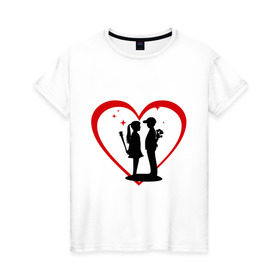 Женская футболка хлопок с принтом Любовь непредсказуема в Екатеринбурге, 100% хлопок | прямой крой, круглый вырез горловины, длина до линии бедер, слегка спущенное плечо | девочка | девушка | любовь | мальчик | непредсказуема | парень | сердце | чувства