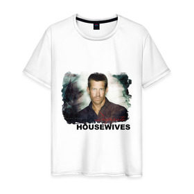 Мужская футболка хлопок с принтом Desperate Housewives (2) в Екатеринбурге, 100% хлопок | прямой крой, круглый вырез горловины, длина до линии бедер, слегка спущенное плечо. | desperate housewives | отчаянные домохозяйки