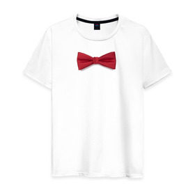 Мужская футболка хлопок с принтом Стильная бабочка в Екатеринбурге, 100% хлопок | прямой крой, круглый вырез горловины, длина до линии бедер, слегка спущенное плечо. | бабочка | смокинг
