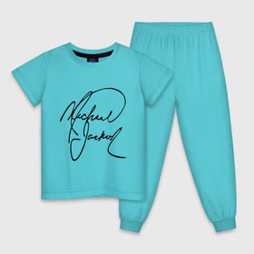Детская пижама хлопок с принтом Michael Jackson (автограф) в Екатеринбурге, 100% хлопок |  брюки и футболка прямого кроя, без карманов, на брюках мягкая резинка на поясе и по низу штанин
 | Тематика изображения на принте: майкл джексон