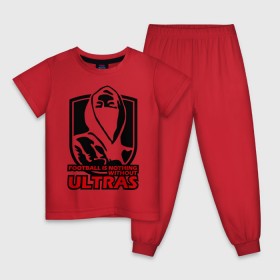 Детская пижама хлопок с принтом Football Ultras в Екатеринбурге, 100% хлопок |  брюки и футболка прямого кроя, без карманов, на брюках мягкая резинка на поясе и по низу штанин
 | ультрас