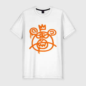 Мужская футболка премиум с принтом МИШКА from NY в Екатеринбурге, 92% хлопок, 8% лайкра | приталенный силуэт, круглый вырез ворота, длина до линии бедра, короткий рукав | from ny | медведь | медвежонок | мишка | нью йорк