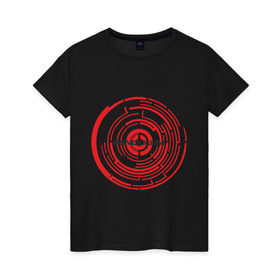 Женская футболка хлопок с принтом Pendulum в Екатеринбурге, 100% хлопок | прямой крой, круглый вырез горловины, длина до линии бедер, слегка спущенное плечо | drum | pendulum | pendulumdram | драм