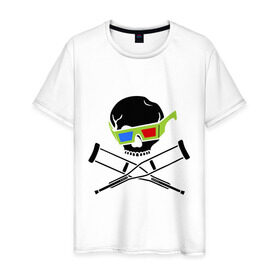 Мужская футболка хлопок с принтом Чудаки-jackass в Екатеринбурге, 100% хлопок | прямой крой, круглый вырез горловины, длина до линии бедер, слегка спущенное плечо. | bam margera | johnny knoxville | бэм марджера | джонни ноксвилл | придурки