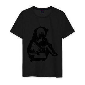 Мужская футболка хлопок с принтом Брюс Ли (2) в Екатеринбурге, 100% хлопок | прямой крой, круглый вырез горловины, длина до линии бедер, слегка спущенное плечо. | bruce lee