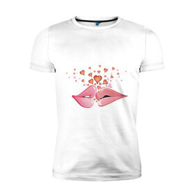 Мужская футболка премиум с принтом Kiss (2) в Екатеринбурге, 92% хлопок, 8% лайкра | приталенный силуэт, круглый вырез ворота, длина до линии бедра, короткий рукав | Тематика изображения на принте: 