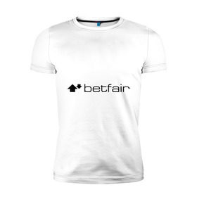 Мужская футболка премиум с принтом Betfair в Екатеринбурге, 92% хлопок, 8% лайкра | приталенный силуэт, круглый вырез ворота, длина до линии бедра, короткий рукав | betfair | бетфаер | бетфайр | буки | букмейкеры | букмекерская контора | букмекеры | бэтфайр | ставки