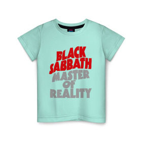 Детская футболка хлопок с принтом Black Sabbath. Master of reality в Екатеринбурге, 100% хлопок | круглый вырез горловины, полуприлегающий силуэт, длина до линии бедер | heavy metal | metal | muse | rock | trash metal | альтернатива | квартет | лица | метал | рок | рок группа | рок группы | трэш метал | хеви метал
