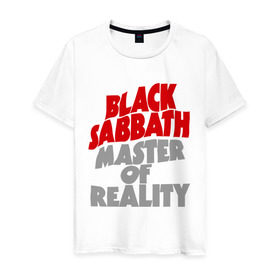 Мужская футболка хлопок с принтом Black Sabbath. Master of reality в Екатеринбурге, 100% хлопок | прямой крой, круглый вырез горловины, длина до линии бедер, слегка спущенное плечо. | heavy metal | metal | muse | rock | trash metal | альтернатива | квартет | лица | метал | рок | рок группа | рок группы | трэш метал | хеви метал