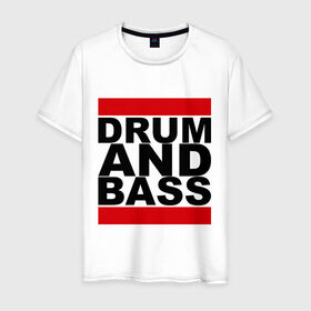 Мужская футболка хлопок с принтом Drum and bass (4) в Екатеринбурге, 100% хлопок | прямой крой, круглый вырез горловины, длина до линии бедер, слегка спущенное плечо. | club | басс | драм | клуб