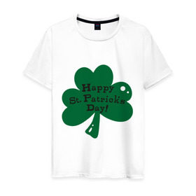 Мужская футболка хлопок с принтом День Св. Патрика в Екатеринбурге, 100% хлопок | прямой крой, круглый вырез горловины, длина до линии бедер, слегка спущенное плечо. | saint patricks day | день святого патрика | ирландские