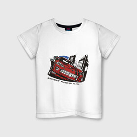 Детская футболка хлопок с принтом Street racing car (5) в Екатеринбурге, 100% хлопок | круглый вырез горловины, полуприлегающий силуэт, длина до линии бедер | street racing | автогонки | автосопрт | гонки | стритрейсинг | тачки | тюнинг | уличные гонки