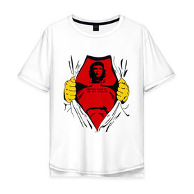 Мужская футболка хлопок Oversize с принтом Мой кумир Che Guevara в Екатеринбурге, 100% хлопок | свободный крой, круглый ворот, “спинка” длиннее передней части | че гевара